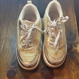 Gold and Cream Sneakers